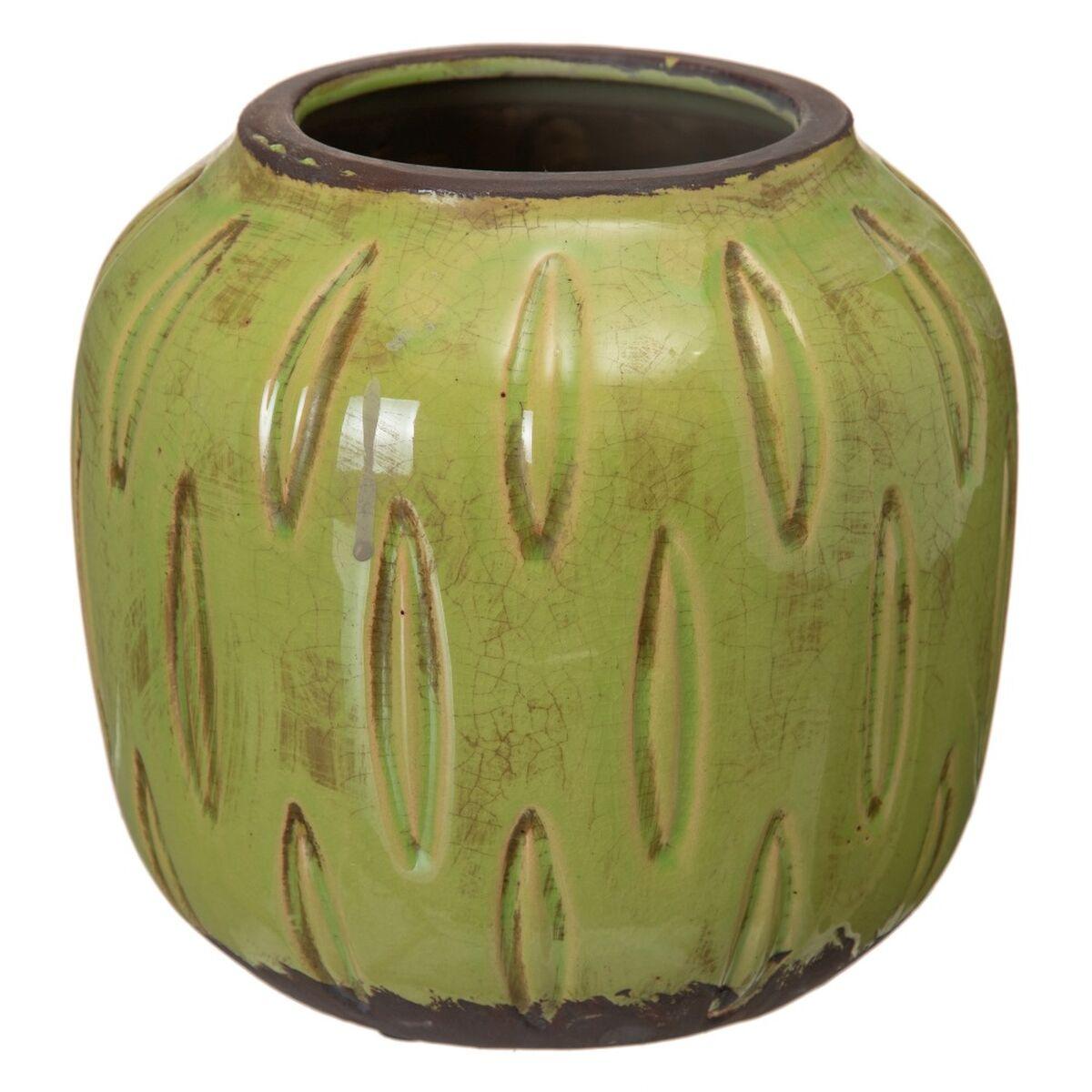 Urtepotte 19,5 x 19,5 x 18,5 cm Keramik Pistacie