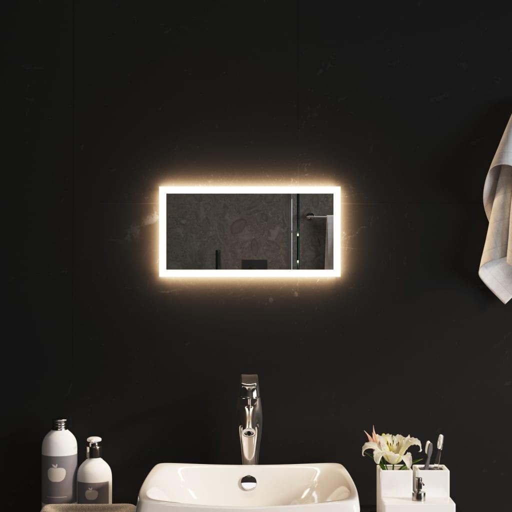 Badeværelsesspejl med LED-lys 40x20 cm
