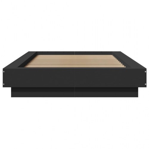 Sengeramme med LED-lys 90 x 200 cm - sort