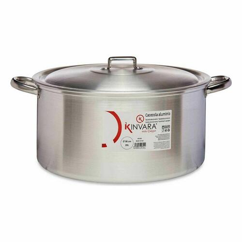 Gryde Med Låg Sølvfarvet Aluminium 20 L (3 enheder)
