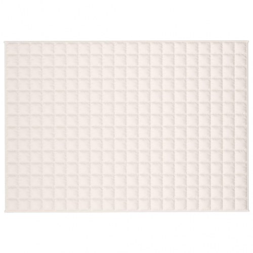 Tyngdetæppe 137×200 cm - 6 kg, stof i lys creme