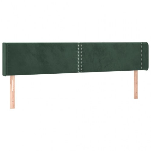 Sengegavl med LED-lys 183 x 16 x 78/88 cm - mørkegrøn