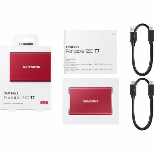 Ekstern harddisk Samsung Portable SSD T7 2 TB SSD