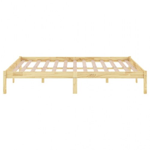 Sengeramme 135 x 190 cm i massivt fyrretræ - ubehandlet