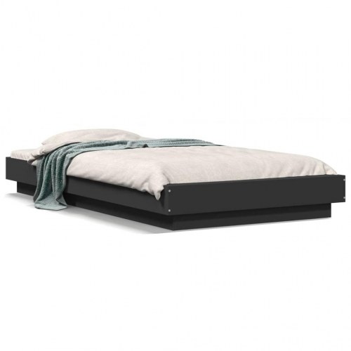 Sengeramme med LED-lys 75 x 190 cm - sort