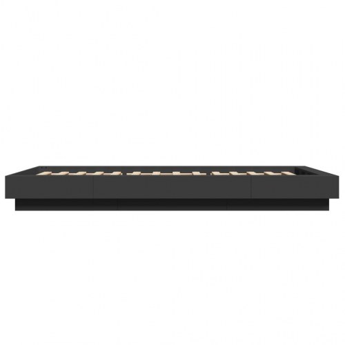 Sengeramme med LED-lys 75 x 190 cm - sort