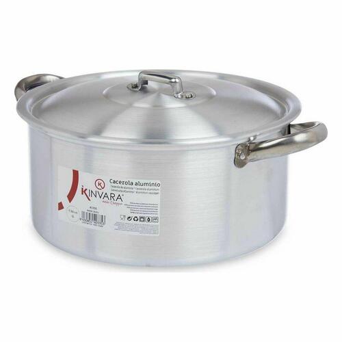 Gryde Med Låg Sølvfarvet Aluminium 5 L (10 enheder)