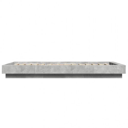 Sengeramme med LED-lys 75x190 cm - betongrå