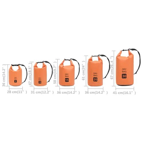 Tørpose 10 l PVC orange