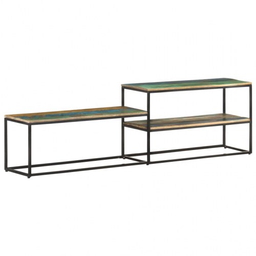 TV-bord i massivt genbrugstræ - 180 x 30 x 50 cm
