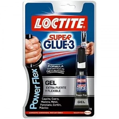 Superlim gel Loctite Power Flex - 3 g, gennemsigtig