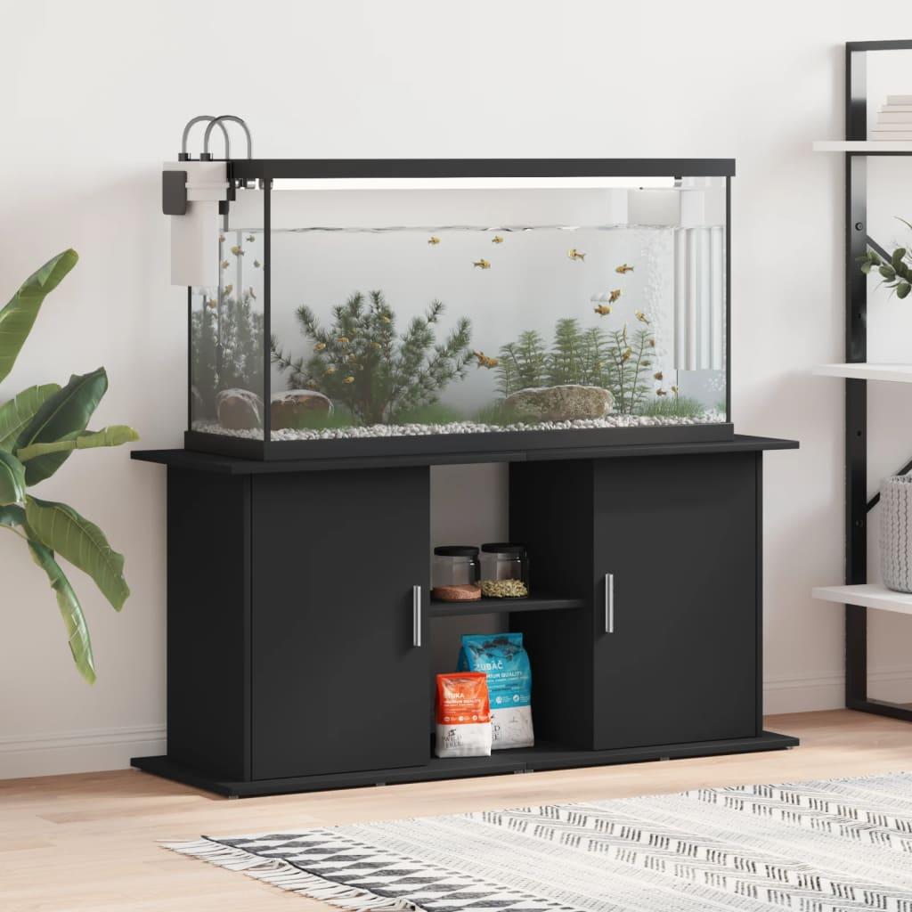 Akvariebord 121x41x58 Konstrueret Træ Sort