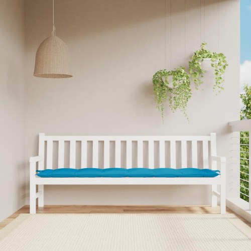 Hynde til havebænk 200×50×7 cm i oxfordstof - lyseblå