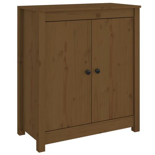 Skænk 70x35x80 cm massivt fyrretræ gyldenbrun
