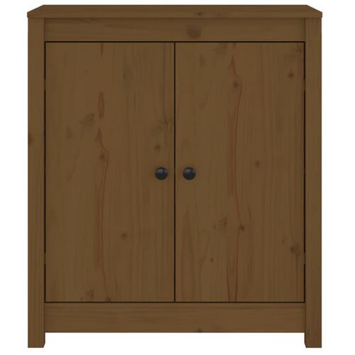 Skænk 70x35x80 cm massivt fyrretræ gyldenbrun