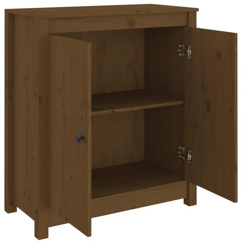 Skænk 70x35x80 cm massivt fyrretræ gyldenbrun