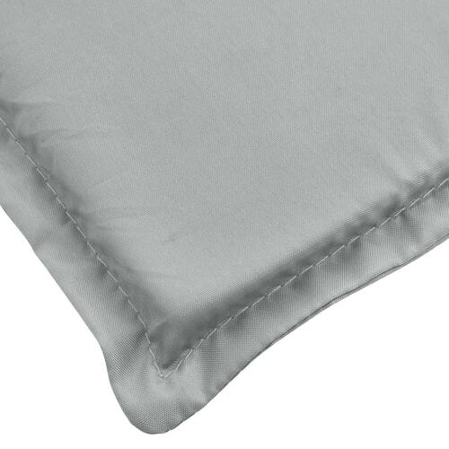 Stolehynder med lav ryg 2 stk. 100x50x4 cm stof lysegrå