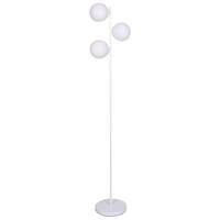 Gulvlampe 35 x 25 x 167 cm Krystal Metal Hvid 220 V 50 W