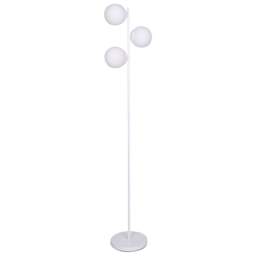 Gulvlampe - hvid, krystal, 35 × 25 × 167 cm, E27