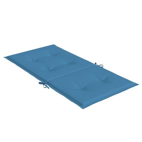 Stolehynder med lav ryg 4 stk. 100x50x4 cm stof blå
