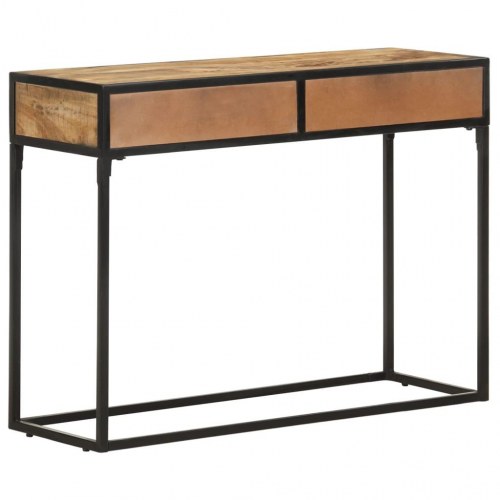 Konsolbord med 2 skuffer 100 x 35 x 75 cm - massivt mangotræ