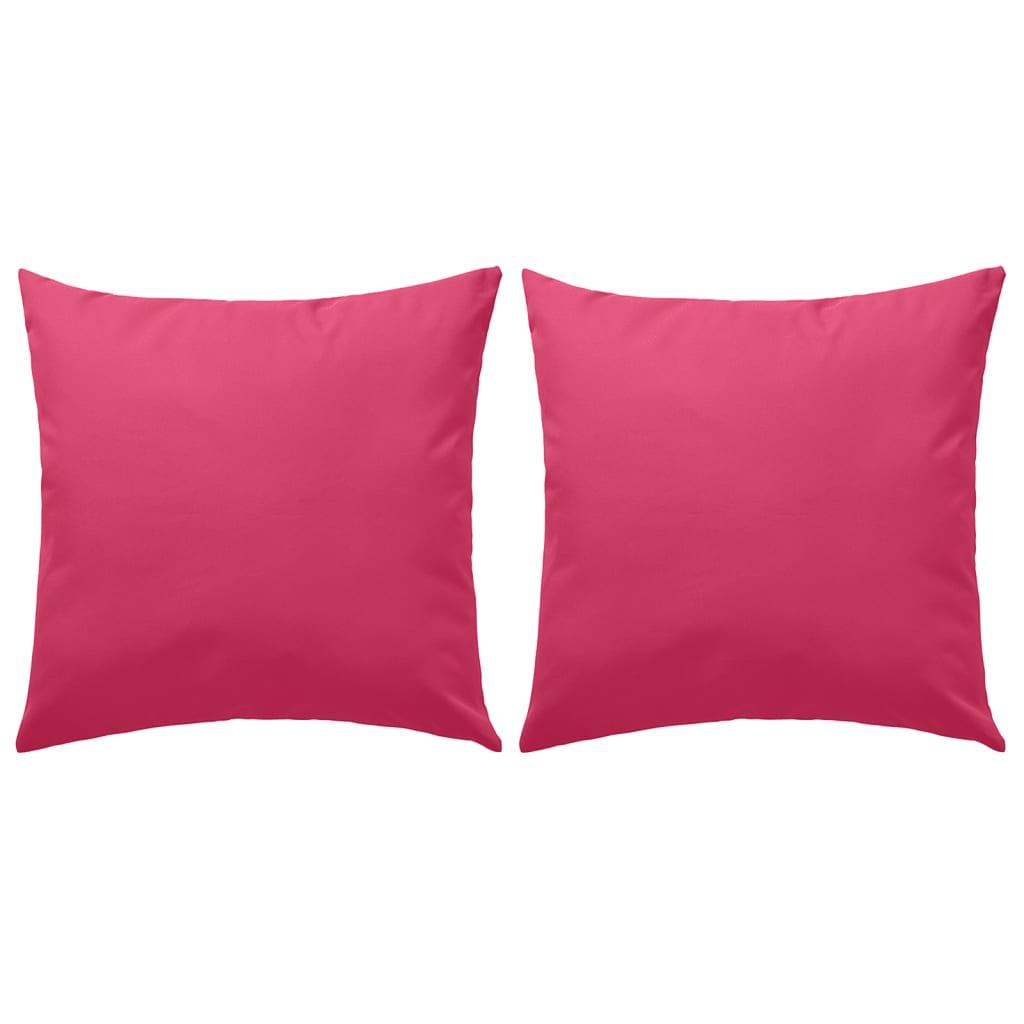 Udendørs puder 2 stk. 60 x 60 cm pink