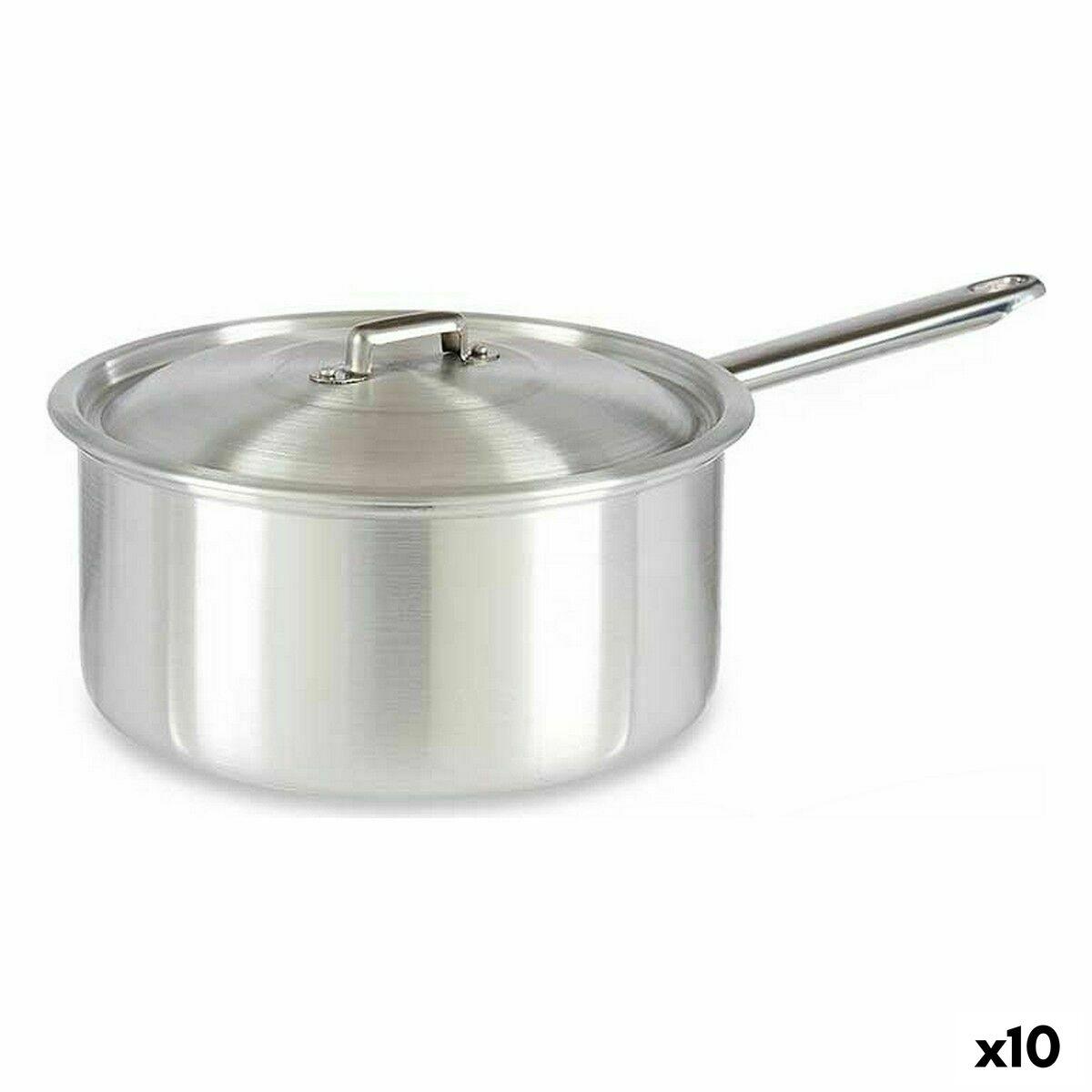 Kasserolle med låg Kinvara - sølvfarvet aluminium, 4 l (Ø 22 cm) - 10 stk.