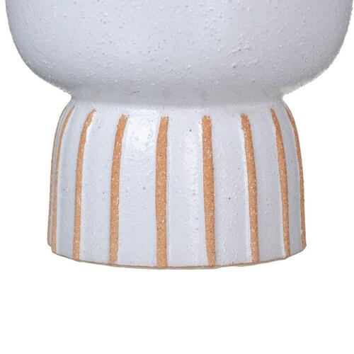 Urtepotte 19,5 x 19,5 x 24 cm Keramik Hvid