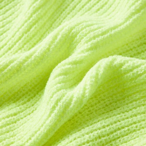 Børnesweater str. 128 - neongul
