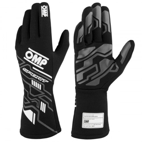 Motorcykelhandsker OMP SPORT - sort/hvid, str. S