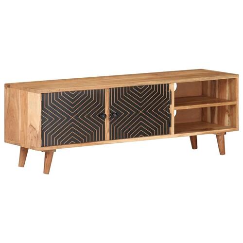 Tv-skab 115x30x39 cm massivt akacietræ
