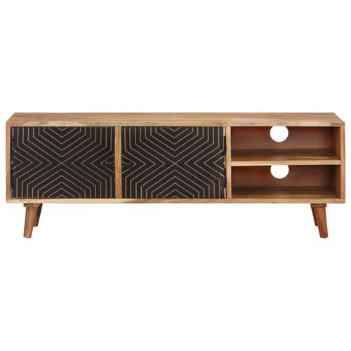 Tv-skab 115x30x39 cm massivt akacietræ