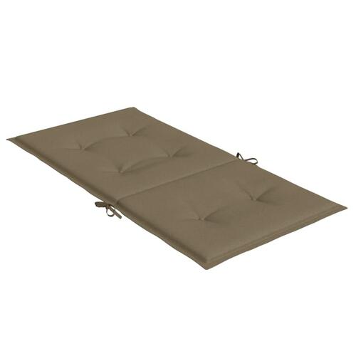 Stolehynder med lav ryg 4 stk. 100x50x4 cm stof gråbrun