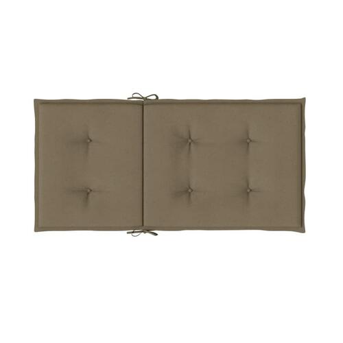 Stolehynder med lav ryg 4 stk. 100x50x4 cm stof gråbrun