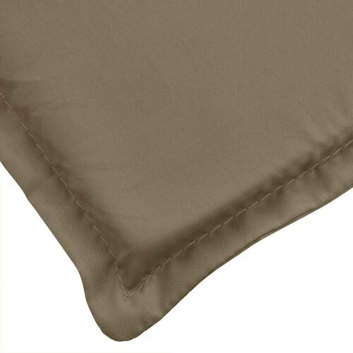 Stolehynder med lav ryg 4 stk. 100x50x4 cm stof gråbrun