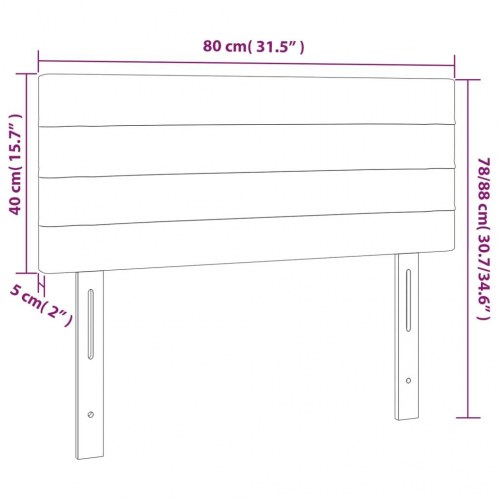 Sengegavl i fløjl 80 x 5 x 78/88 cm - mørkegrøn