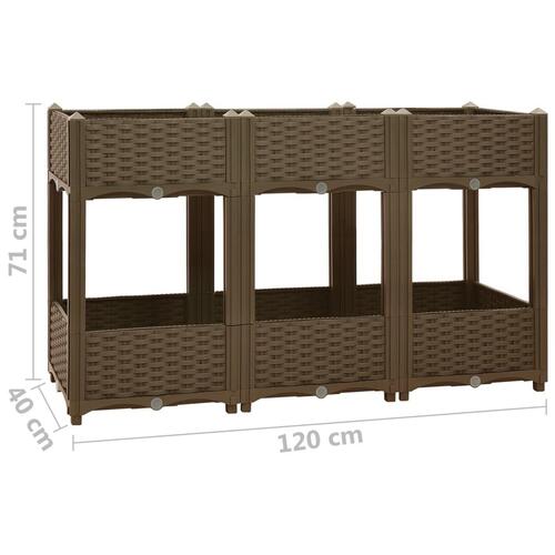 Højbed 120x40x71 cm polypropylen