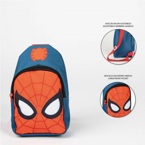Spider-Man børneskuldertaske - blå/rød, 13 × 23 × 7 cm