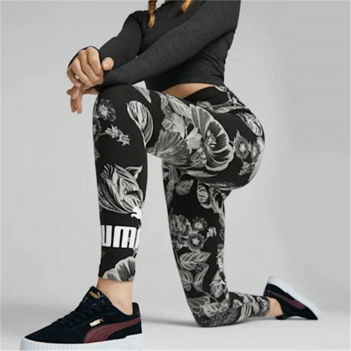 Puma Frozen Flower sportsleggings til kvinder - Sort (XS)