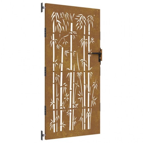Havelåge i cortenstål 85×200 cm - bambusdesign