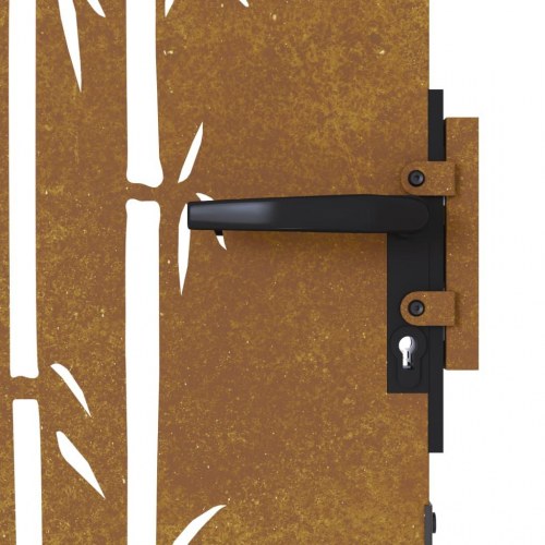 Havelåge i cortenstål 85×200 cm - bambusdesign