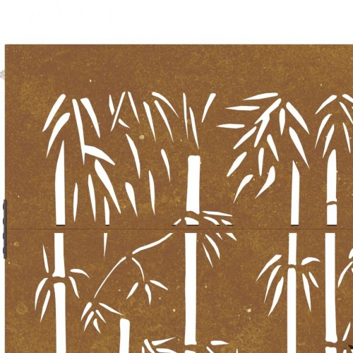 Havelåge i cortenstål 85×200 cm - bambusdesign