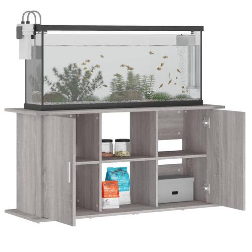Akvariebord 121x41x58 cm konstrueret træ grå sonoma-eg
