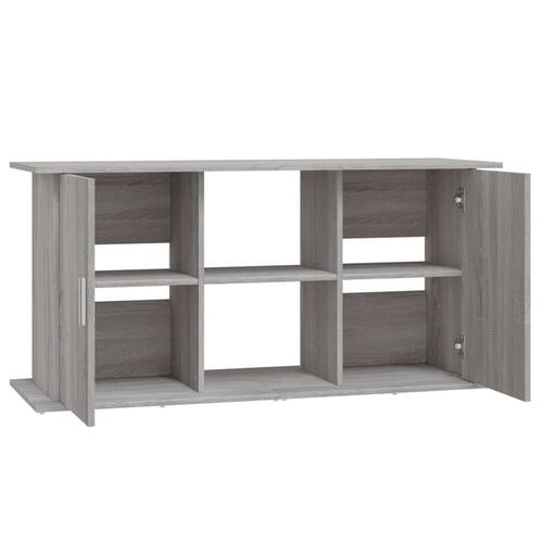 Akvariebord 121x41x58 cm konstrueret træ grå sonoma-eg