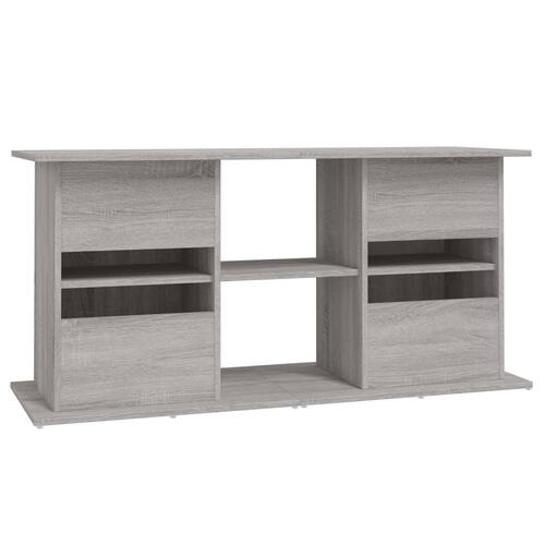 Akvariebord 121x41x58 cm konstrueret træ grå sonoma-eg