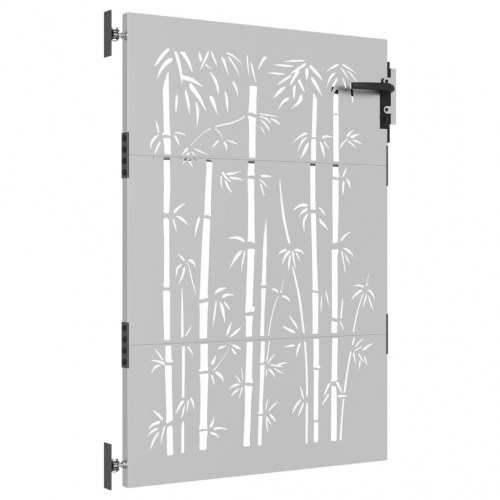 Havelåge 85×150 cm i cortenstål - bambusdesign