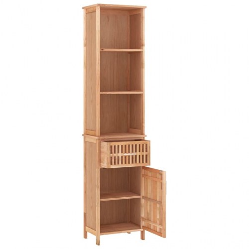 Badeværelsesskab 42×29×182 cm i massivt valnøddetræ