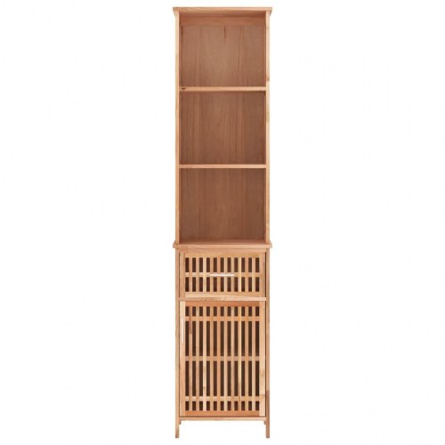 Badeværelsesskab 42×29×182 cm i massivt valnøddetræ
