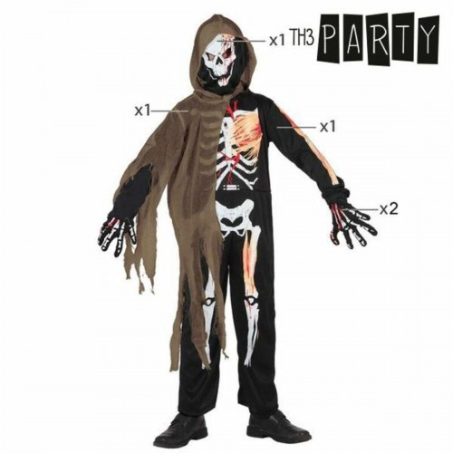 Skeletkostume til børn, 4 dele - 5-6 år