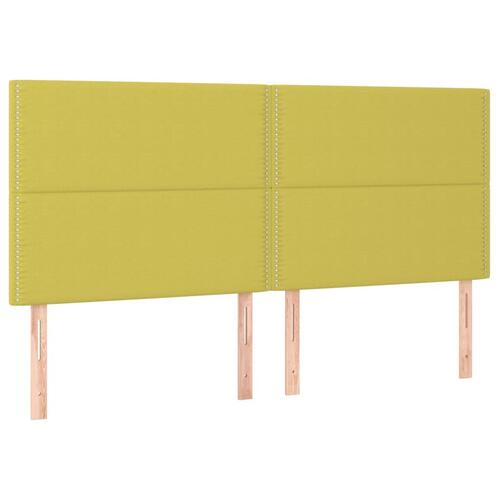 Sengegavle 4 stk. 80x5x7888 cm stof grøn